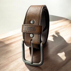 Levi's Men's BROWN BELT Size L 42-44 Silver Tone